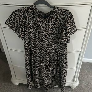 Loft animal print work dress